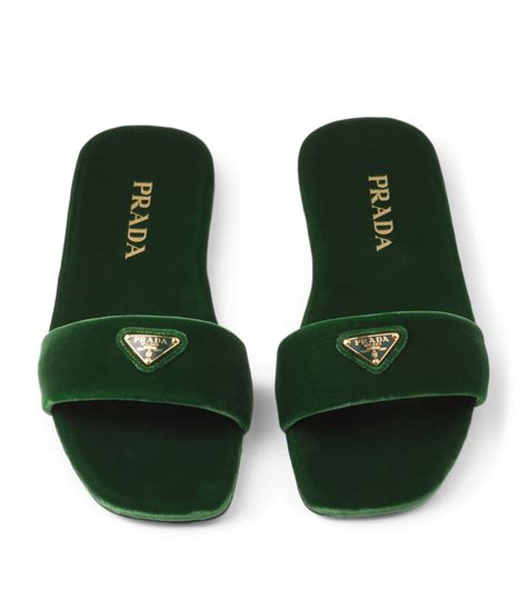 prada velvet slides.